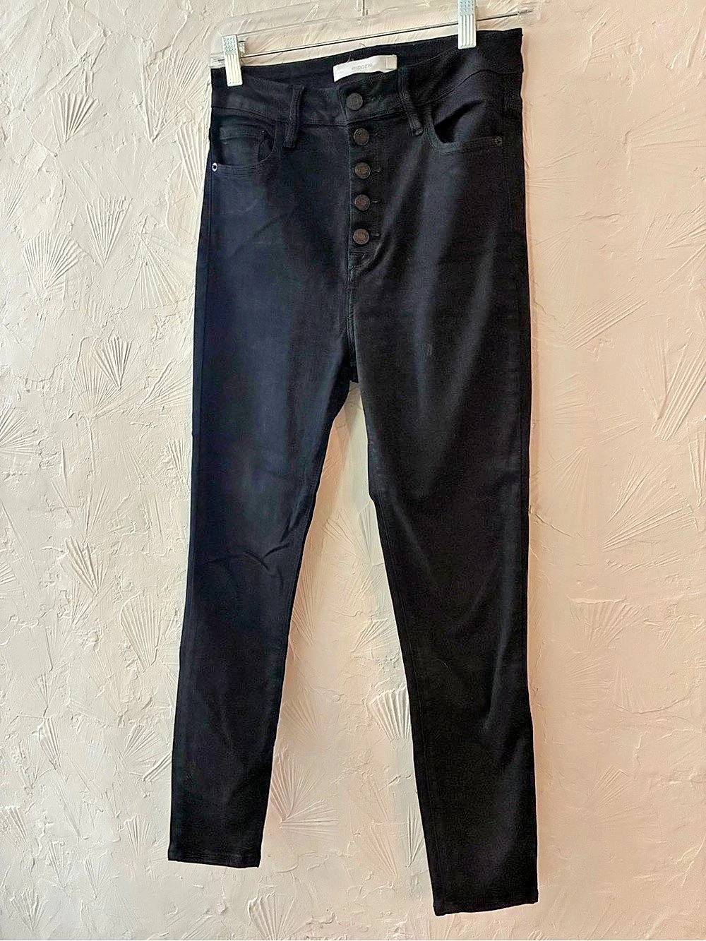 Hidden Black Coated Skinny Jeans